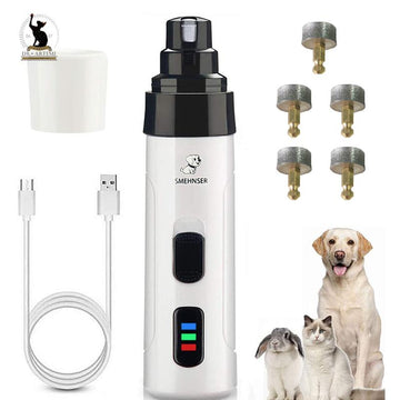 Rechargeable Dog Nail Grinders USB Charging Pet Nail Clippers Electric Dog Cat Paws Nail Grooming Trimmer Tools
